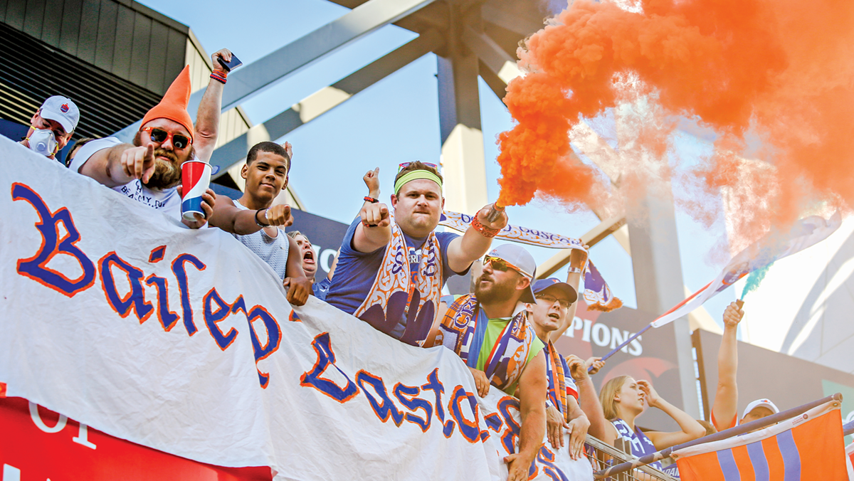 Image: Best Reason to Paint Yourself Orange and Blue